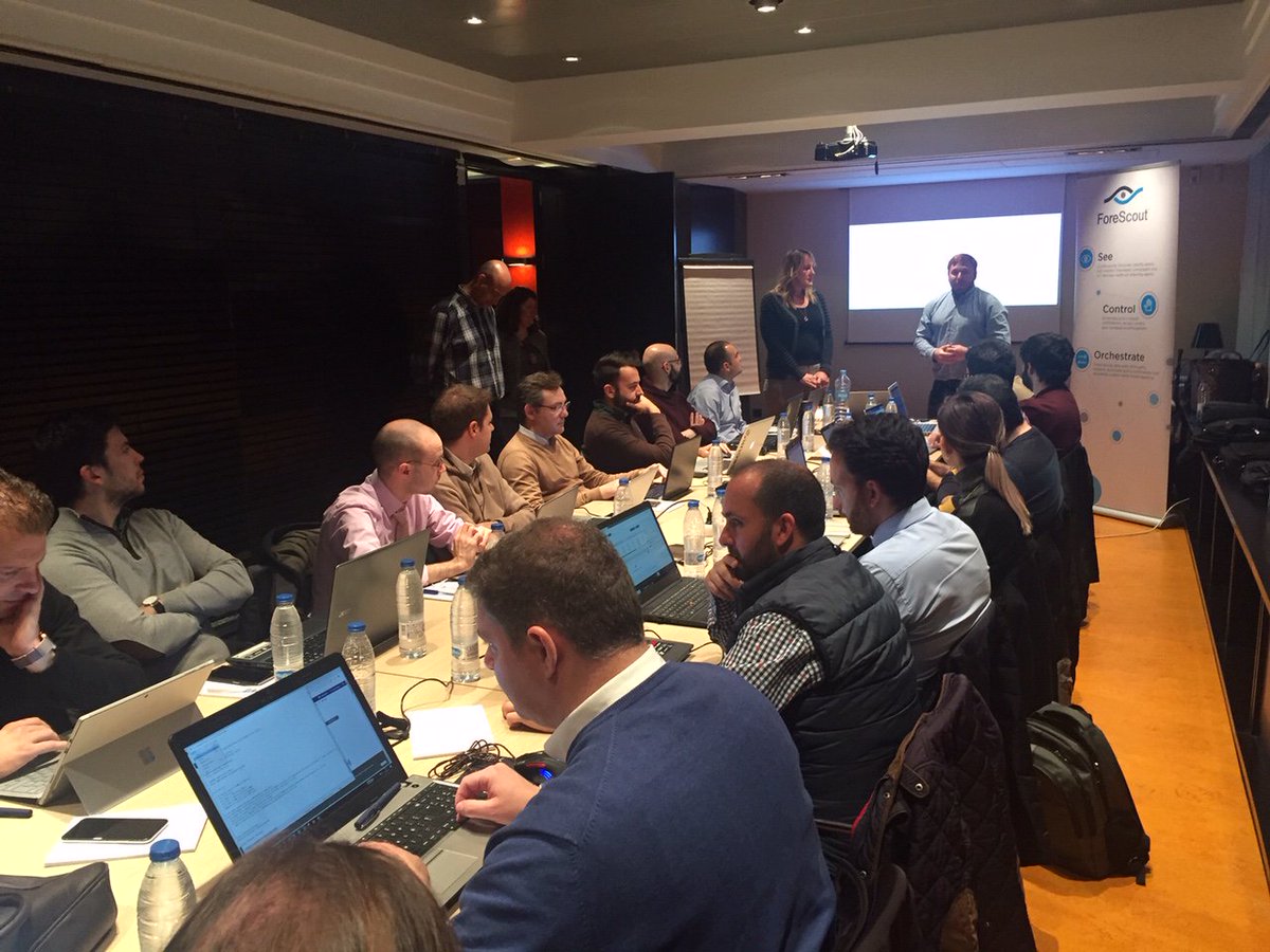 Ingecomayorista's tweet photo. Hoy ha tenido lugar el Curso Técnico de @Forescout en Madrid. Para aquellos que quieran conseguir la certificación en esta solución ya está abierto el plazo de inscripción para el curso de FSCA de marzo. https://t.co/4ZInPUhXXV https://t.co/GFRnCwlpFA