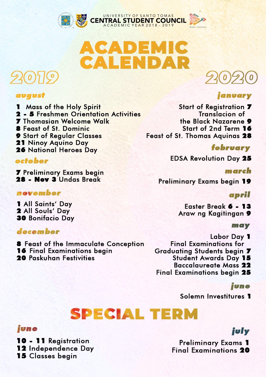 Ust Academic Calendar - Customize and Print