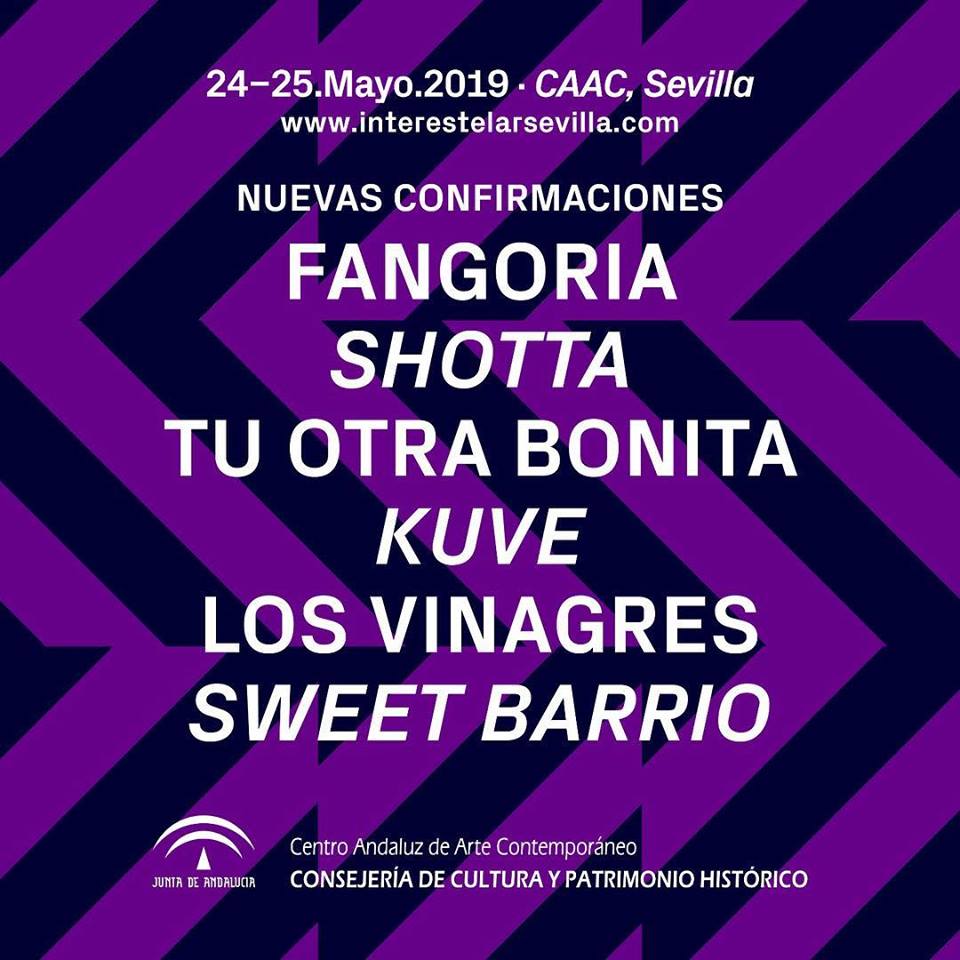 Estas son las nuevas confirmaciones del <a href="/InterestelarSev/">Interestelar Sevilla</a> ⚡✨

<a href="/FangoriaWarner/">FangoriaWarner</a> , @ShottaDestroy , <a href="/TuOtraBonita/">TuOtraBonita</a> @KUVEMUSIC  <a href="/losvinagres/">Los Vinagres</a> y <a href="/sweetbarrio/">sweetbarrio</a> se suman al cartel 🚀