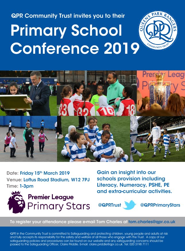 QPRPrimaryStars's tweet photo. 👀 Headteachers, Governors &amp; PE Leads  👀

We're looking forward to hosting our Primary School Conference on 15th March 2019. 

💻 Get in touch to register your attendance! 💻 https://t.co/c0hLGnUhvN