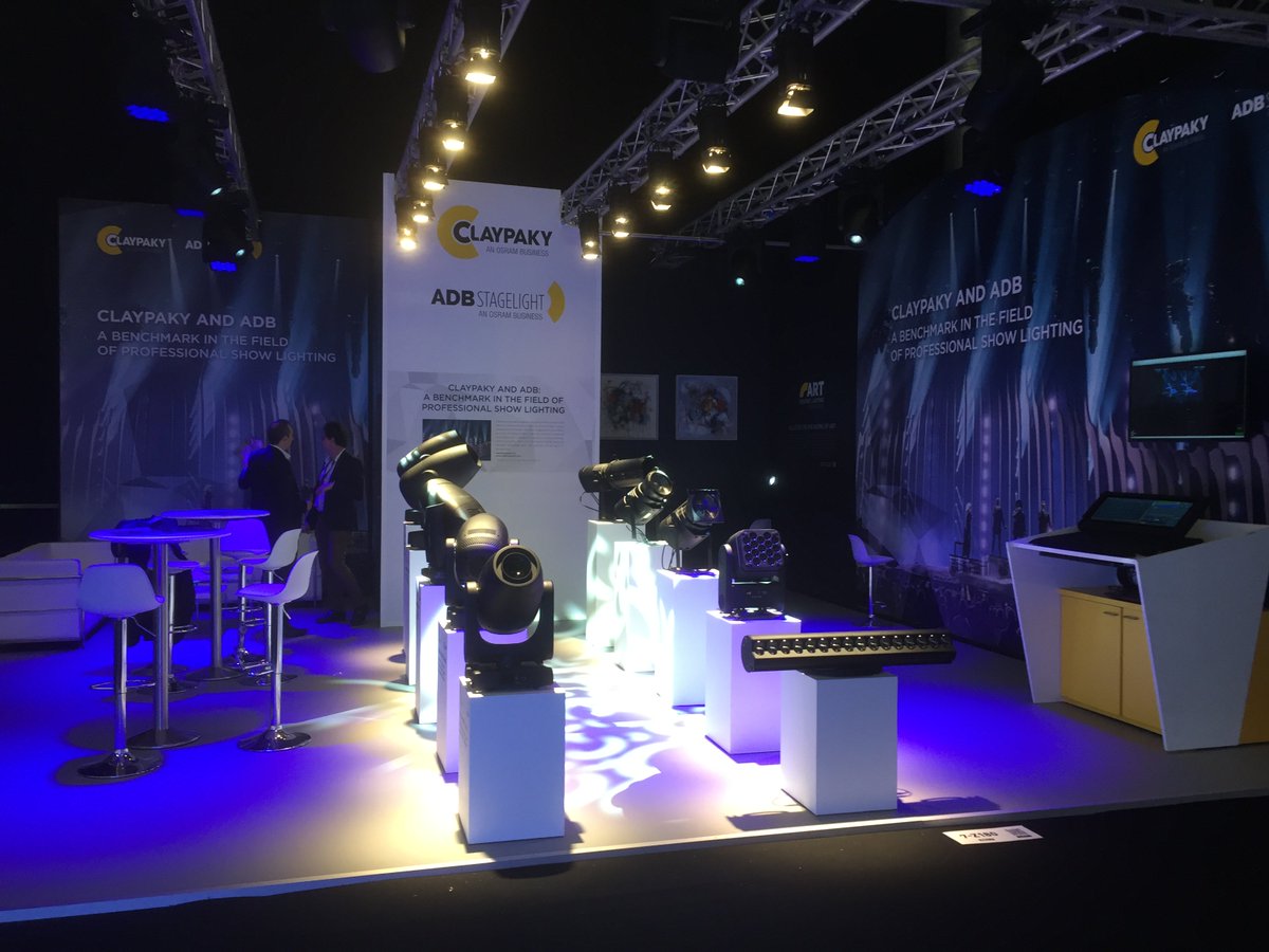 ClayPakyNews's tweet photo. Claypaky and ADB at @ISE_Show 2019
See us from today at stand 7-Z180!
#Claypaky #ADB #ISE #Sharpyplus #Axcor600 #Axcor400 #Ocean #Klemantis #Orkis #Oksalis #Lexpert #ArtCentricLighting https://t.co/1FWJvEBF7K