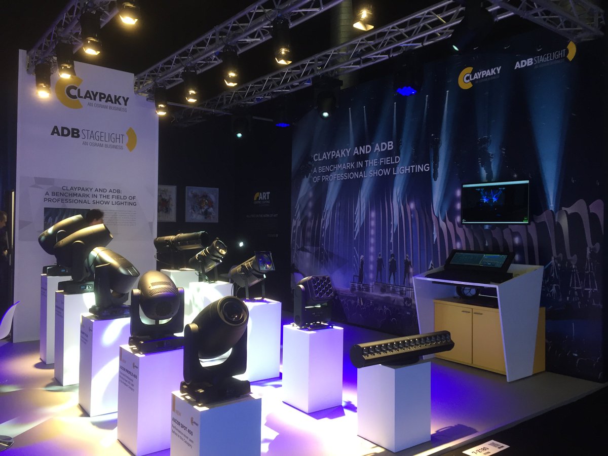 ClayPakyNews's tweet photo. Claypaky and ADB at @ISE_Show 2019
See us from today at stand 7-Z180!
#Claypaky #ADB #ISE #Sharpyplus #Axcor600 #Axcor400 #Ocean #Klemantis #Orkis #Oksalis #Lexpert #ArtCentricLighting https://t.co/1FWJvEBF7K