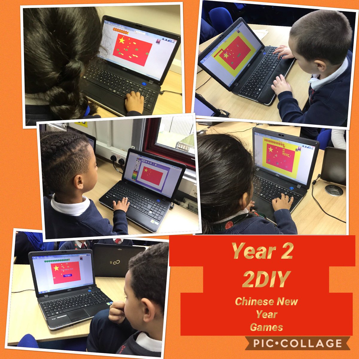 C2Pleasant's tweet photo. After watching the performance in the hall this morning we worked with @MGLWorld_Paul to make games for #chinesenewyear2019 #pleasantstcomputing https://t.co/zXXhYbI1Vj