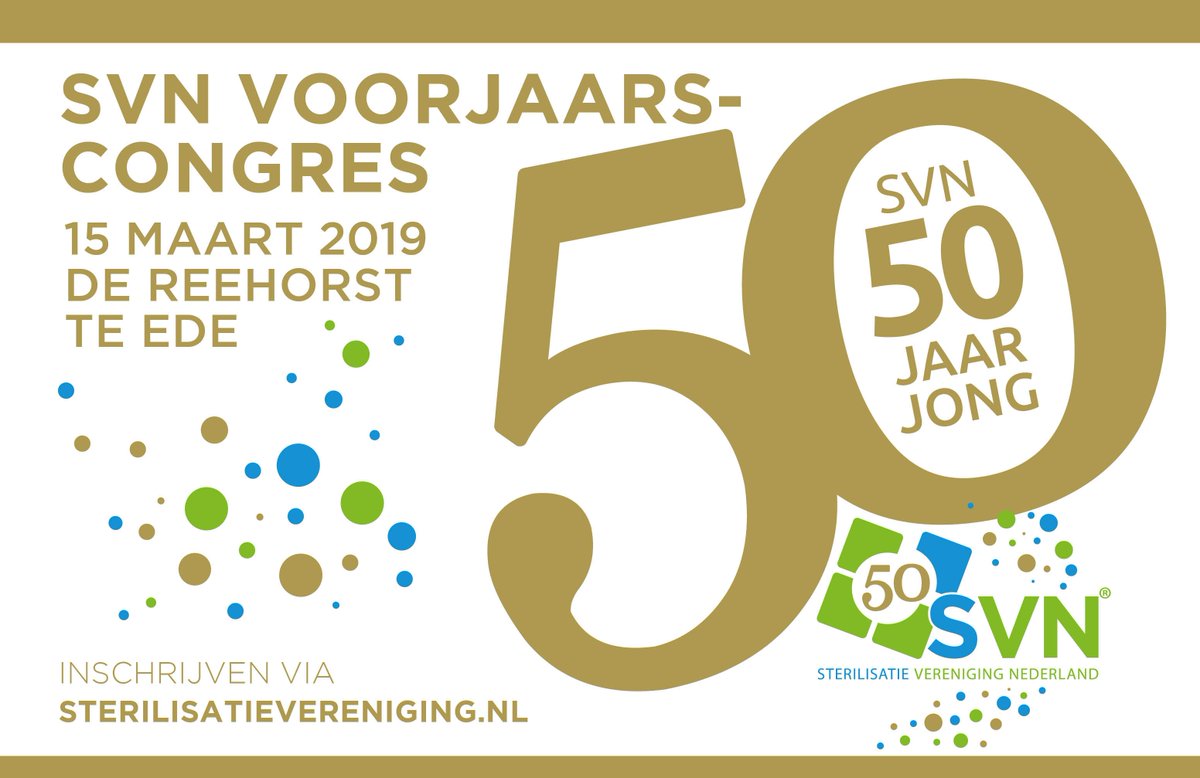 svn_nederland's tweet image. SVN: 50 jaar jong! Het Jubileum Voorjaarscongres op 15 maart staat in het teken hiervan. Komt u ook? Aanmelden kan via: sterilisatievereniging.nl/svn-50-jaar-jo…