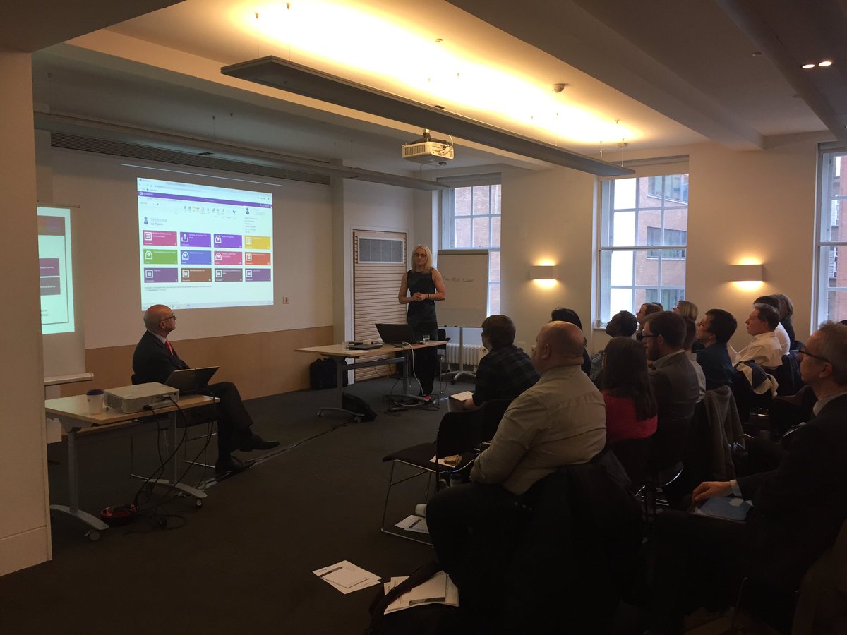 KarenReece2's tweet photo. Official launch of Information@work Enterprise in Euston today. Liz Myers wowing the audience with live demo of the changes #NorthgatePS https://t.co/qNcSv7KmTx