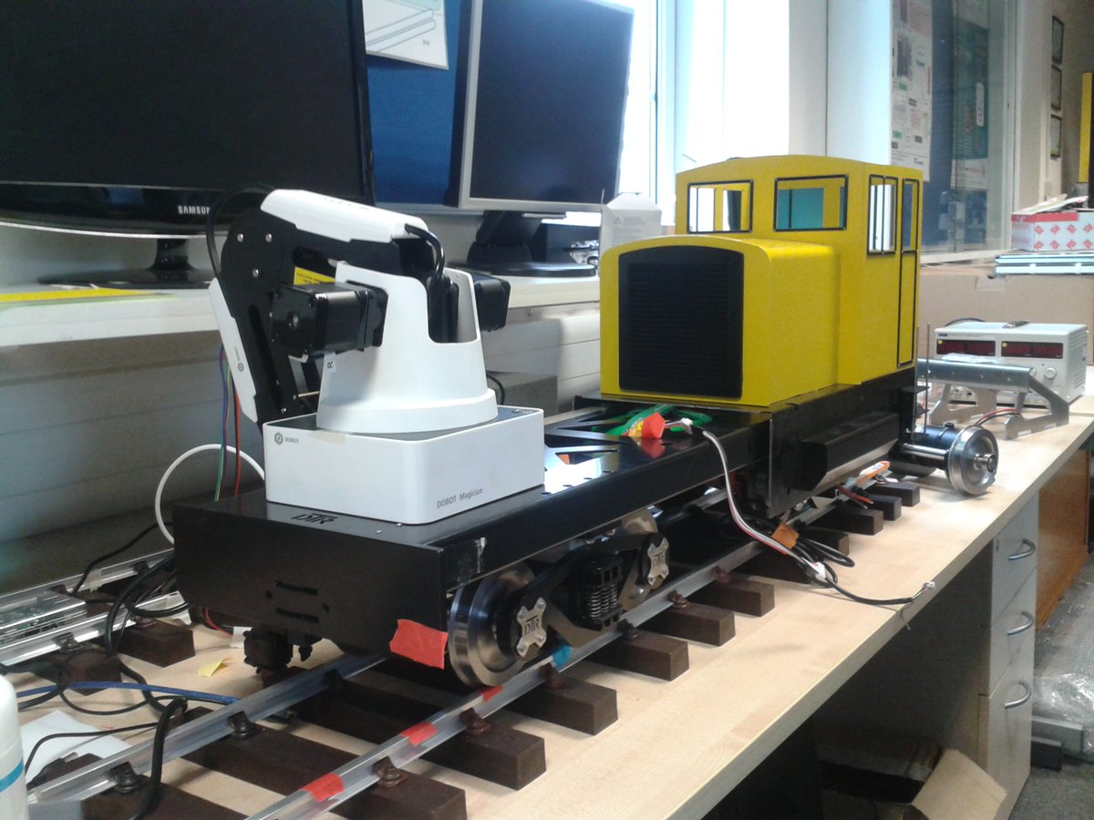 AndrewGStarr's tweet photo. Rail robot demonstrator nearing completion - see it at the RIA conference @networkrail @Shift2Rail_JU @UKRRIN @railindustry https://t.co/yI3IcSdsU6