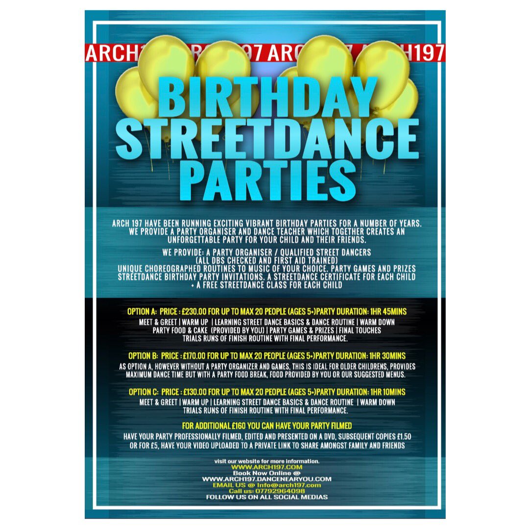 WHATS ON @ ARCH 197 DANCE