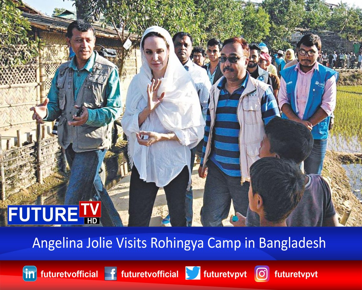 livetvfuture's tweet photo. #Hollywood #Superstar #AngelinaJolie visited #Rohingya refugee camp in Bangladesh on Monday (Feb 4) ahead of new UN appeal for nearly #OneBillionDollars to look after refugee influx. #FutureTV #WhereTurthComesFirst https://t.co/UdixbAKsps