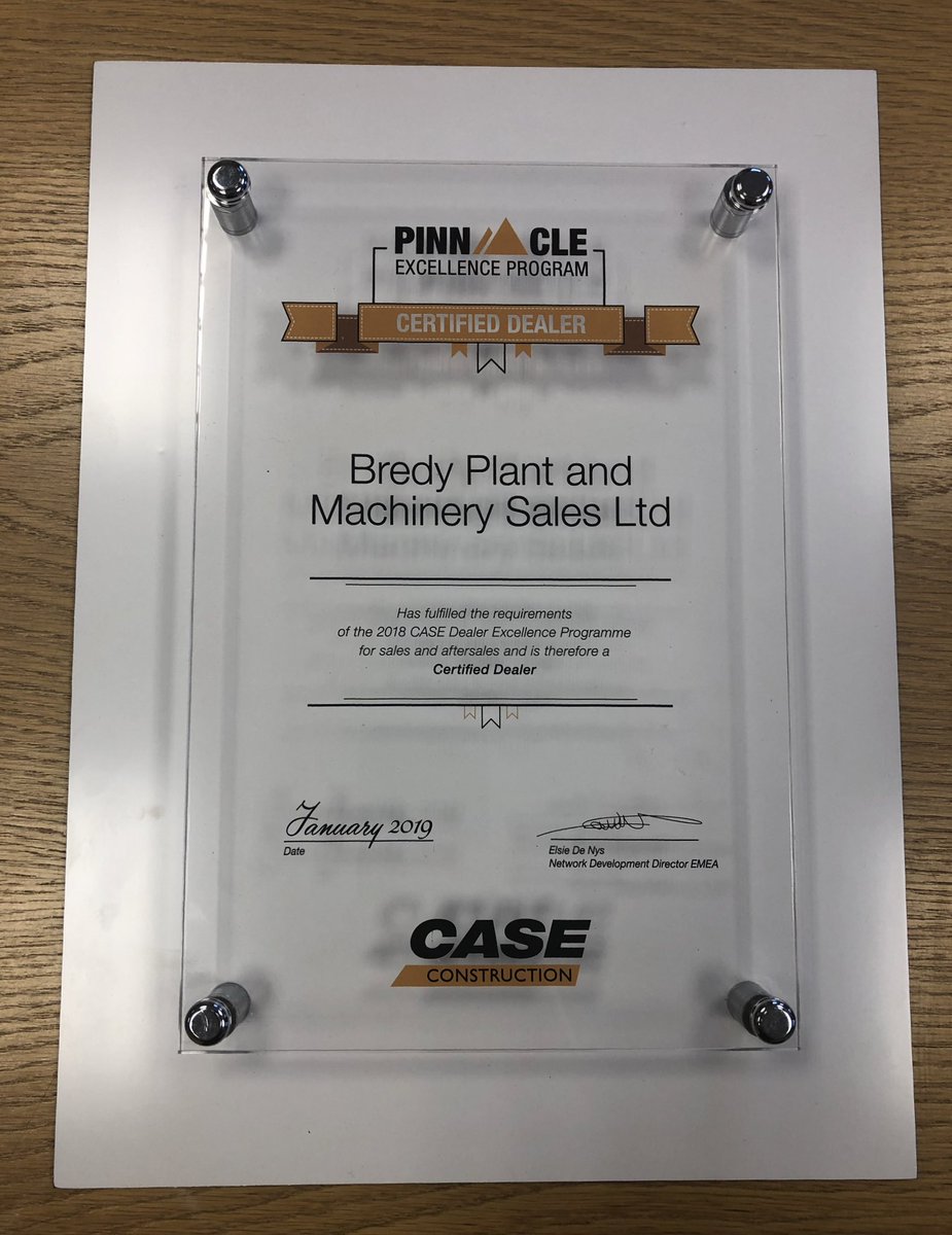 We are pleased to announce that R&amp;W BPMS Ltd has been awarded the CASE Pinnacle Award for Dealer Excellence for the 4th year running!

We are one of the only CASE Dealers to have been continuously awarded this title for the past 4 years!

An incredible achievement, well done team