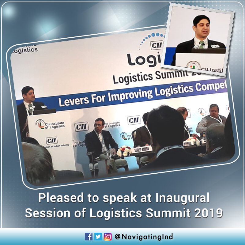 bharatjoshi_'s tweet photo. Pleased to speak at #LogisticsSummit2019 @FollowCII @CIIEvents, discussing modern logistics infrastructure and digitisation impact on logistics aiming for better customer satisfaction. #IETF #ITPO #Reward #SCALE #LogisticSummit https://t.co/RozzViBnHc