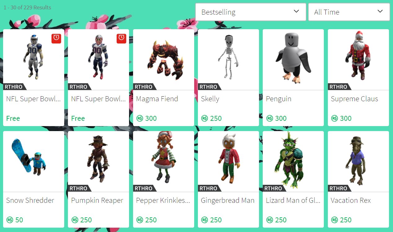 Lord Cowcow On Twitter This Might Be A Glitch But It Looks Like Roblox May Have Rigged The Bestselling Filter To Show Rthro Bundles As The Bestselling Packages Of All Time Lol - i made an rthro bundle for the roblox catalog youtube