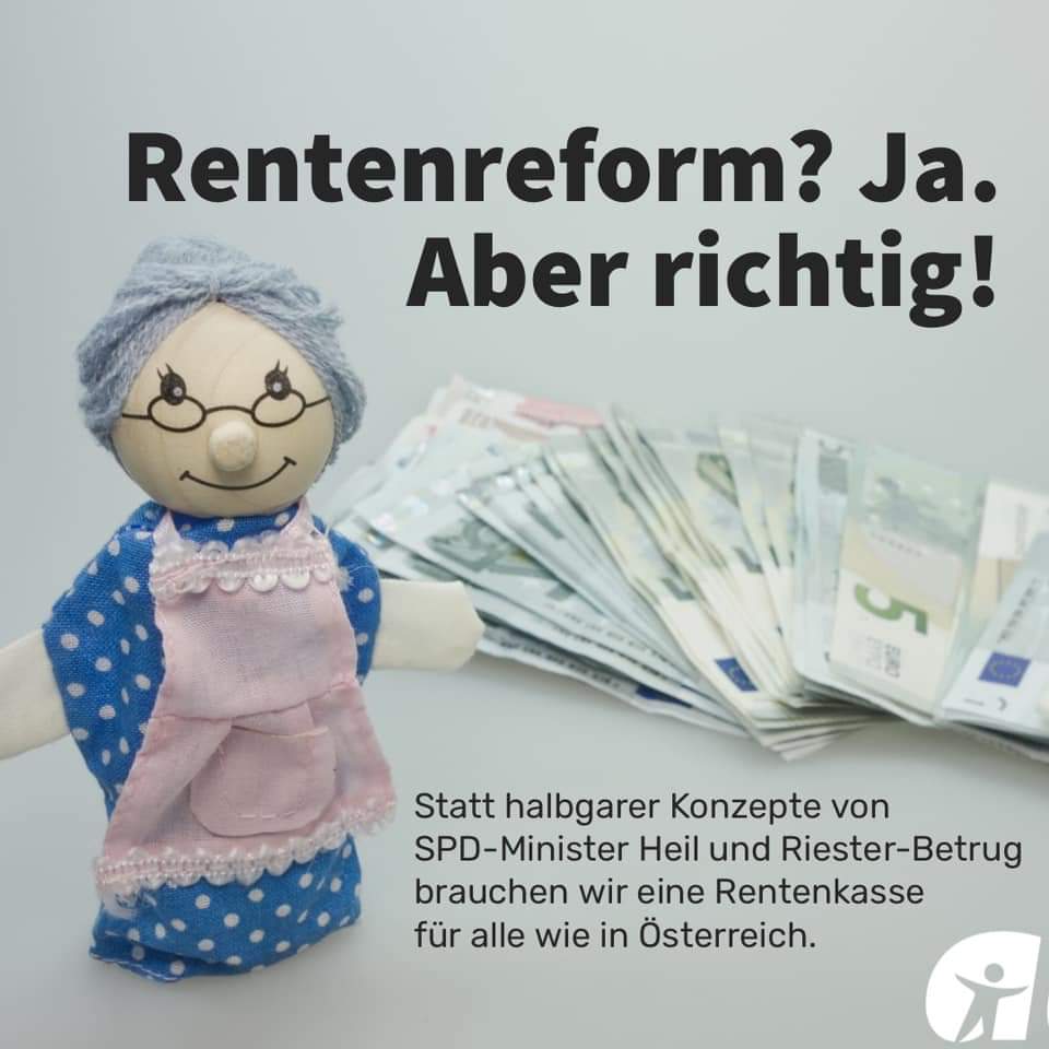 aufstehen_de's tweet photo. Millionen droht #Altersarmut. #Respektrente von Minister Heil ist nur ein Trostpflaster. Wer nur 34 Beitragsjahre vorweist &amp; für niedrige Löhne schuften musste, muss trotzdem zum Amt. #Aufstehen für W-herstellung der Rentenformel, echte #Mindestrente sowie Rentenkasse für alle! https://t.co/L94Wk6Jd1h