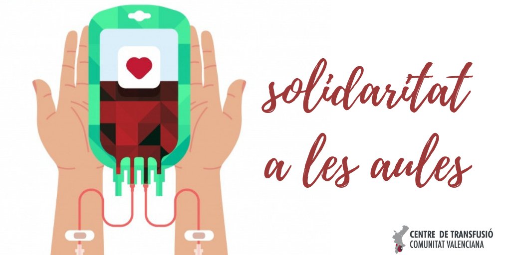 Hui dimarts 5 de febrer #AulesSolidaries  a l' <a href="/iesmiralcamp/">IES MIRALCAMP</a> de #VilaReal , a l'IES Las Espeñetas d'#Orihuela i al <a href="/misericordiacip/">CIPFP Misericordia</a> de #València ¡Gràcies per #DonarSang!