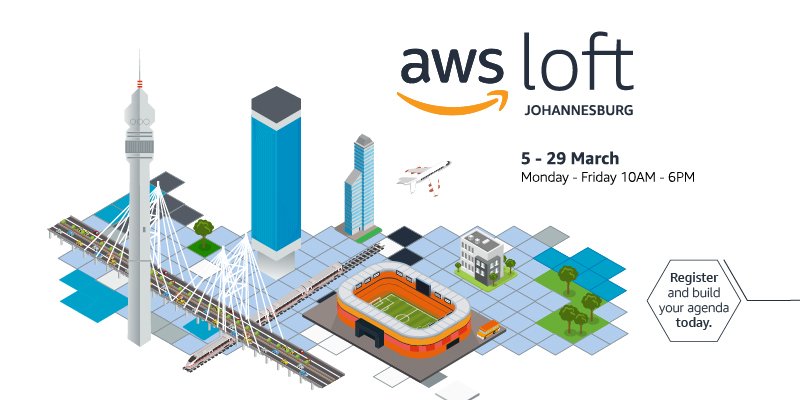 AWSstartups's tweet photo. Want to meet AWS experts, co-work with peers, &amp; attend free AWS sessions? The AWS Loft will be landing in Jo'burg soon! https://t.co/5UwZxaURxE https://t.co/zYsAtZfL9q