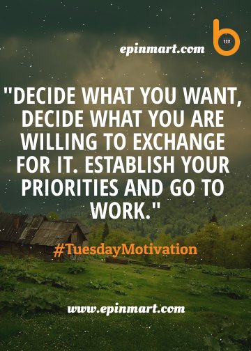epinmart's tweet photo. "Decide what you want, decide what you are willing to exchange for it. Establish your priorities and go to work."
Visit https://t.co/UA4j19tyoU to buy your WAEC, NECO and NABTEB "Result Checker Scratch Cards".
#ePinMart
#TuesdayMotivation
#WAEC #NECO #NABTEB #ResultChecker #ePin https://t.co/QiaiXR6kpy