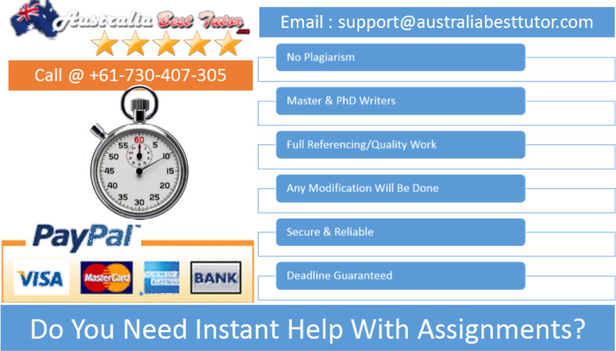 Ausbesttutor's tweet image. Do You Need Instant Help With Assignments?
Discount of The day: 30% Discount with the Code ABT30
Visit Here @ australiabesttutor.wordpress.com/2019/02/05/do-…
Contact Us - support@australiabesttutor.com
#HelpwithAssignmentAustralia #helpassignment #helpinassignment