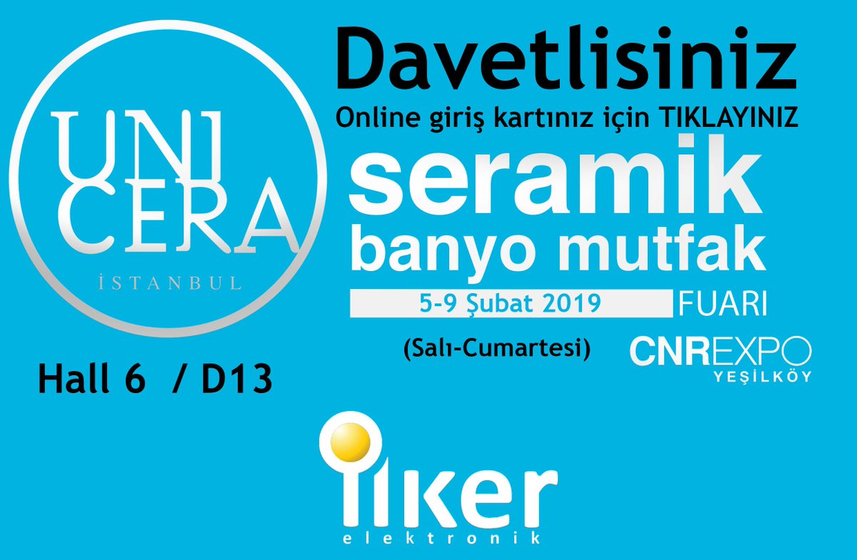 ilkerelk's tweet photo. Unicera Banyo ve Seramik Fuarında sizleri standımıza bekliyoruz.
We are waiting for you at Unicera Bathroom and Ceramic Fair. https://t.co/t42mI3a1qm