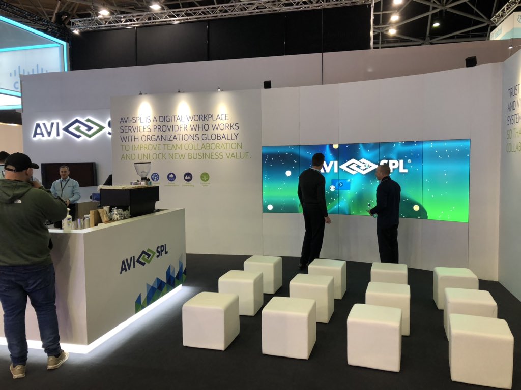 avisplinfo's tweet photo. Getting ready for #ISE2019 to begin! Visit our experts at Booth 11-C155 to discuss your local and global digital workplace needs! #AVIatISE https://t.co/vt7wWJy8e0