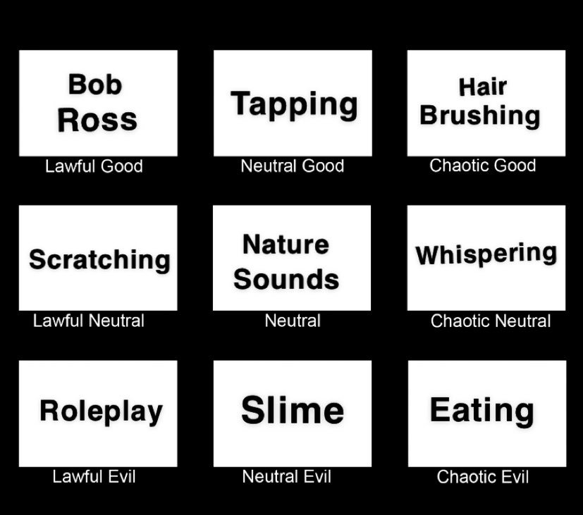 EhTsunade's tweet image. #ASMR #alignmentchart