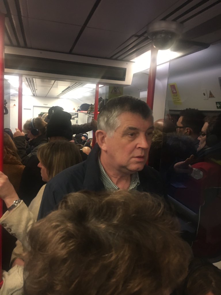 ChrisPrimesight's tweet photo. @greateranglia This is the impact of your “train fault” on the Hertford easy line. dangerously overcrowded trains and front line staff having to deal with angry customers. Meanwhile management pick up bonuses for poor service!!! You should be ashamed https://t.co/nlnuWEeojb