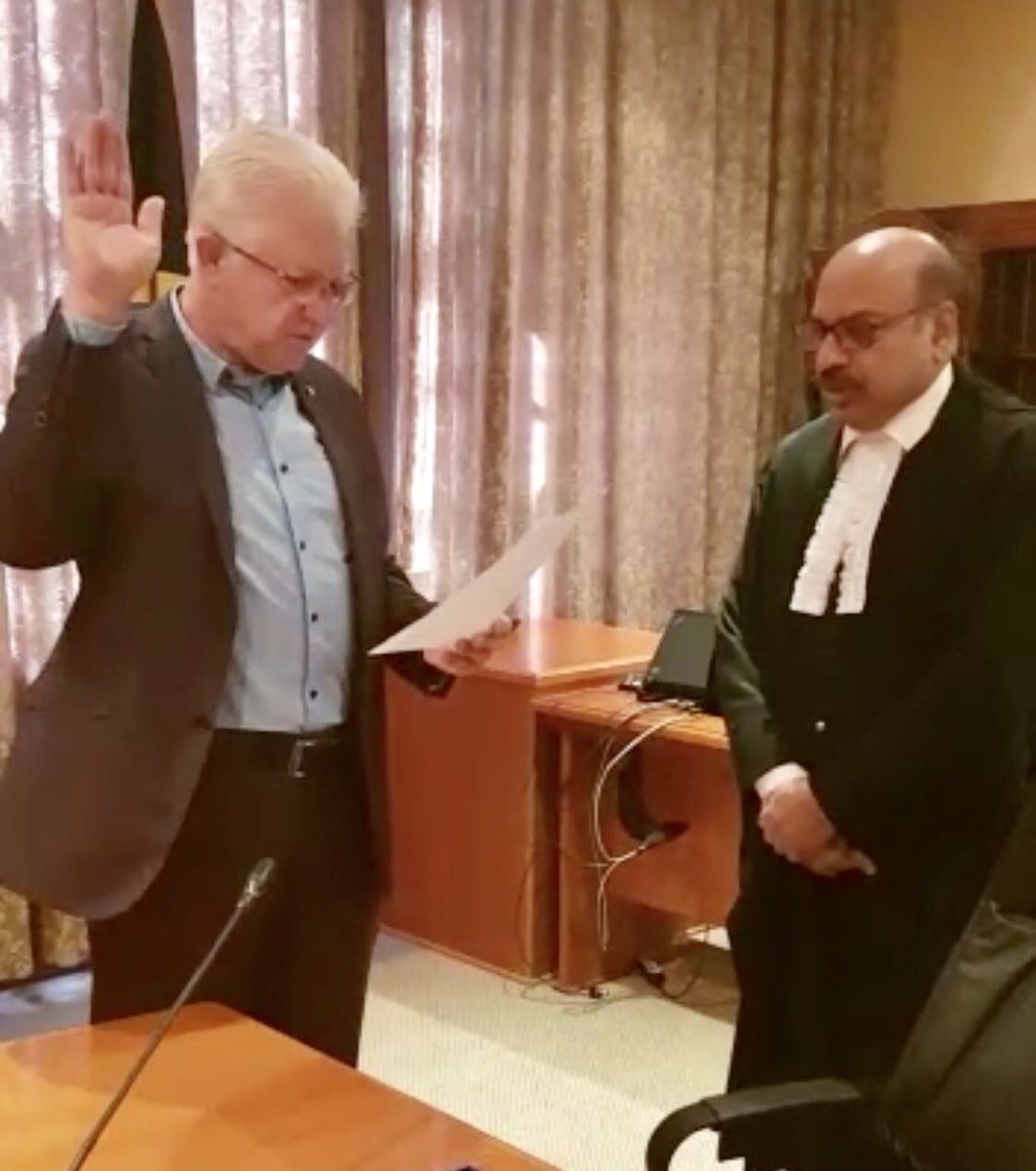 alanwinde's tweet photo. I have just been sworn in as Acting Premier. I agreed with the Judge not to invade any neighboring country. https://t.co/jja8JFwVbX