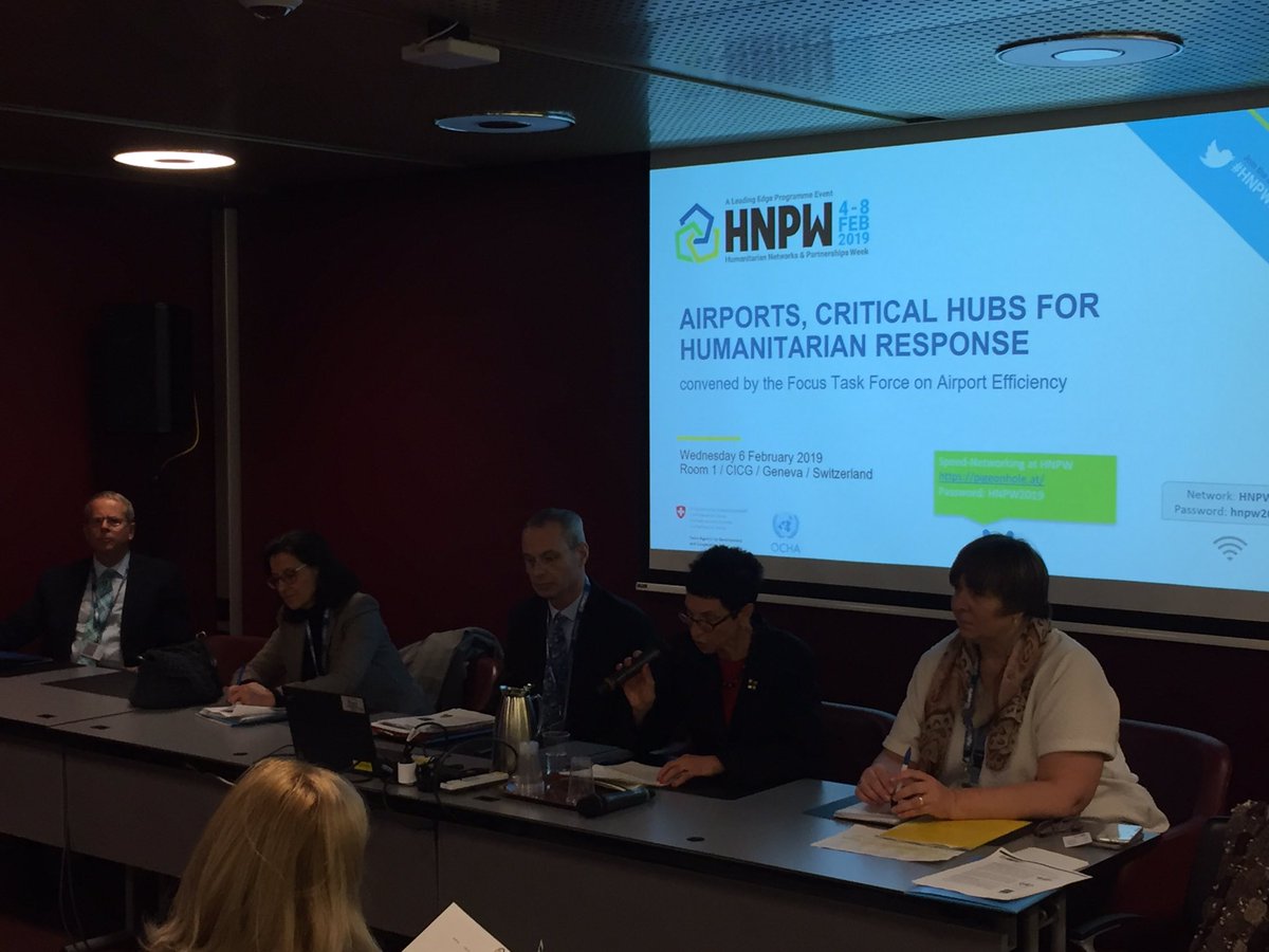 mohr_ka's tweet photo. Ursula Müller, UNOCHA ASG, opens the Focus Task Force meeting on Airport Efficiency #HNPW2019 #GARDyourairport. https://t.co/GP0eNzRS62