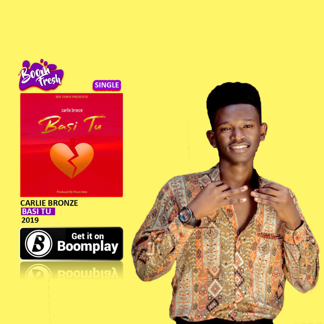 BoomplayTZ's tweet photo. #BoomFresh #Mpyaa #BasiTu🎧‼
Carlie Bronze jamaa mwenye sauti ya kumtoa nyoka pangoni, ameachia dude jipya. Ngoma inaitwa #BasiTu, ni uhondo usiochosha masikioni.
We fanya kubofya link👉https://t.co/yxUDwVTjJA
:
#Boomplay 
#EverythingMusic 
#WeSpeakMusic https://t.co/HraSdZMOg1