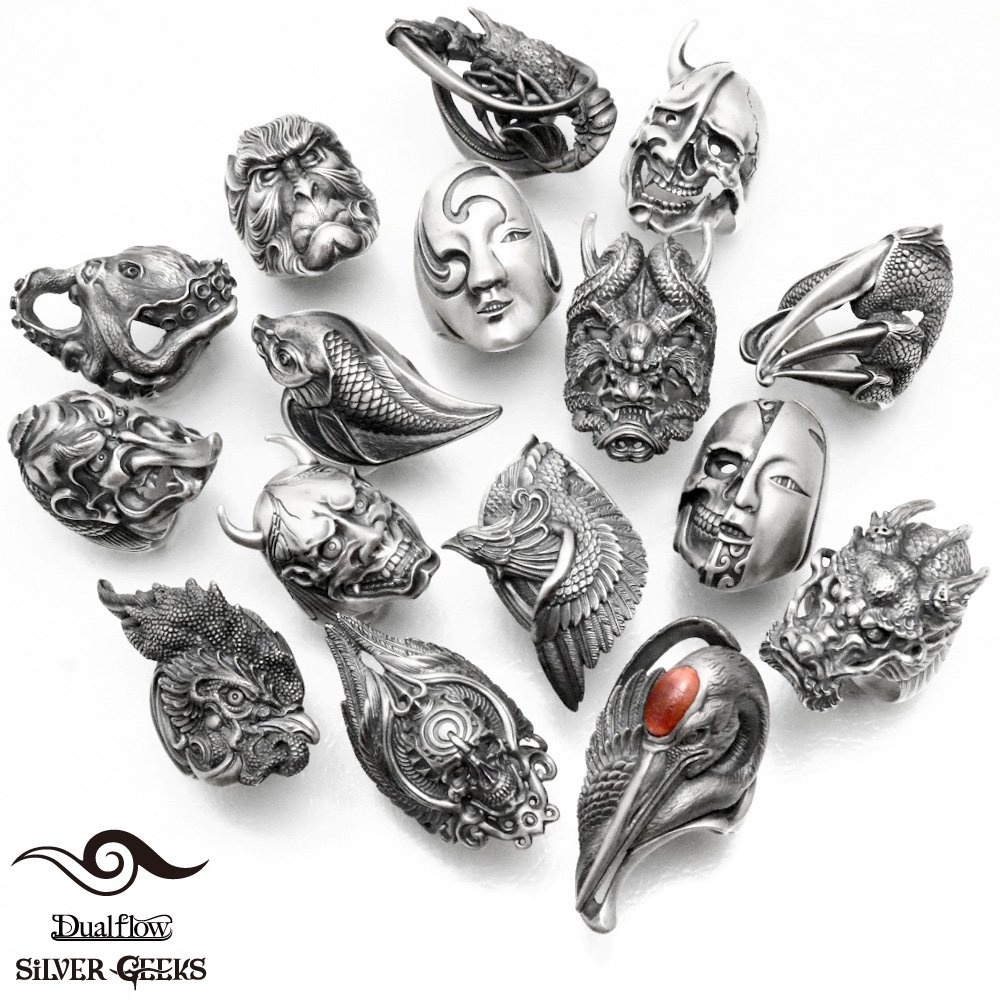 デュアルフロウ Dual Flow 鶴 pendant バチカン有 値下げ可 ペンダント