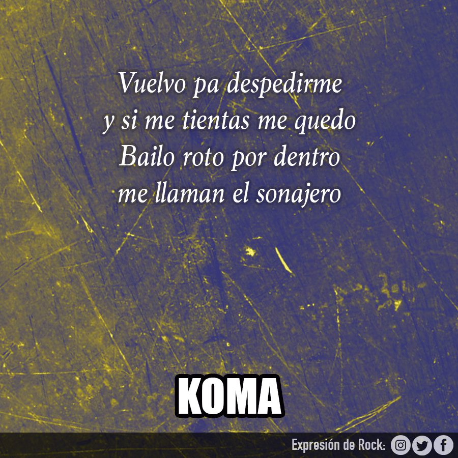ExpresionDeRock's tweet photo. #KOMA - El sonajero 🎵 https://t.co/uydtfVNtlG