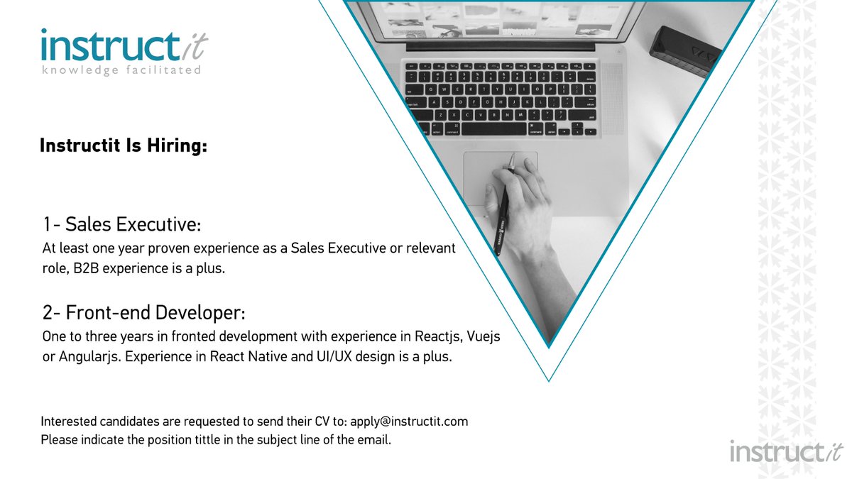 husseinhilmi's tweet photo. We are hiring:
@instructitcom https://t.co/lPP2jcbHN7