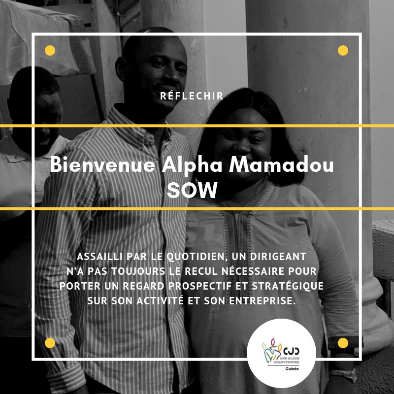 CjdGuinee's tweet photo. #WelcomeJD

Félicitations #Alpha_Mamadou_Sow et bienvenue dans la grande famille du Centre des Jeunes #Dirigeants d'entreprises de #Guinée.

#Guinée #JD @CJDinternationa https://t.co/fuEYYWxiwk