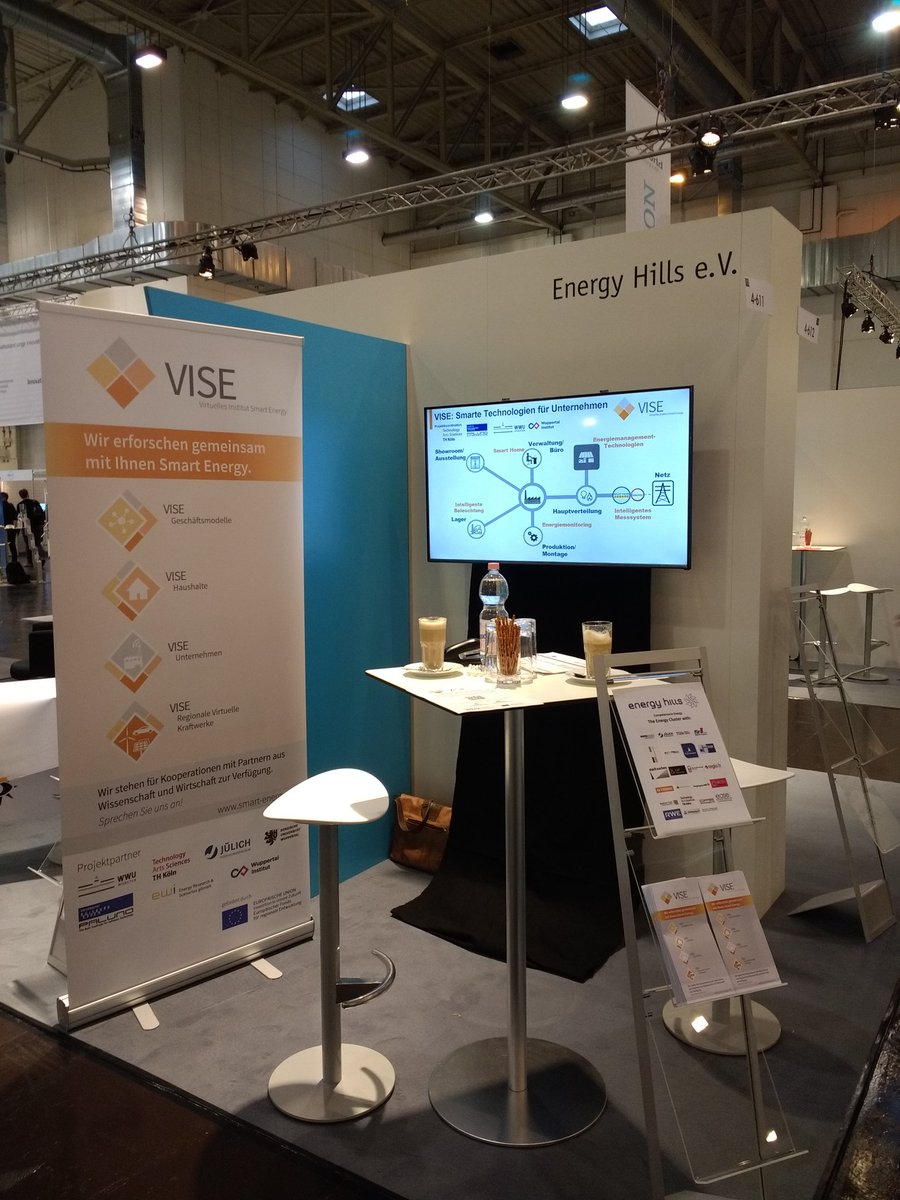 SmartEnergyNRW's tweet photo. Das #VISE ist bereit für den ersten Tag auf der @EworldEssen am Gemeinschaftsstand von #EnergyHills, Halle 4 Stand 611. Kommen Sie vorbei auf der #Eworld2019 https://t.co/nSzBs1ASk0