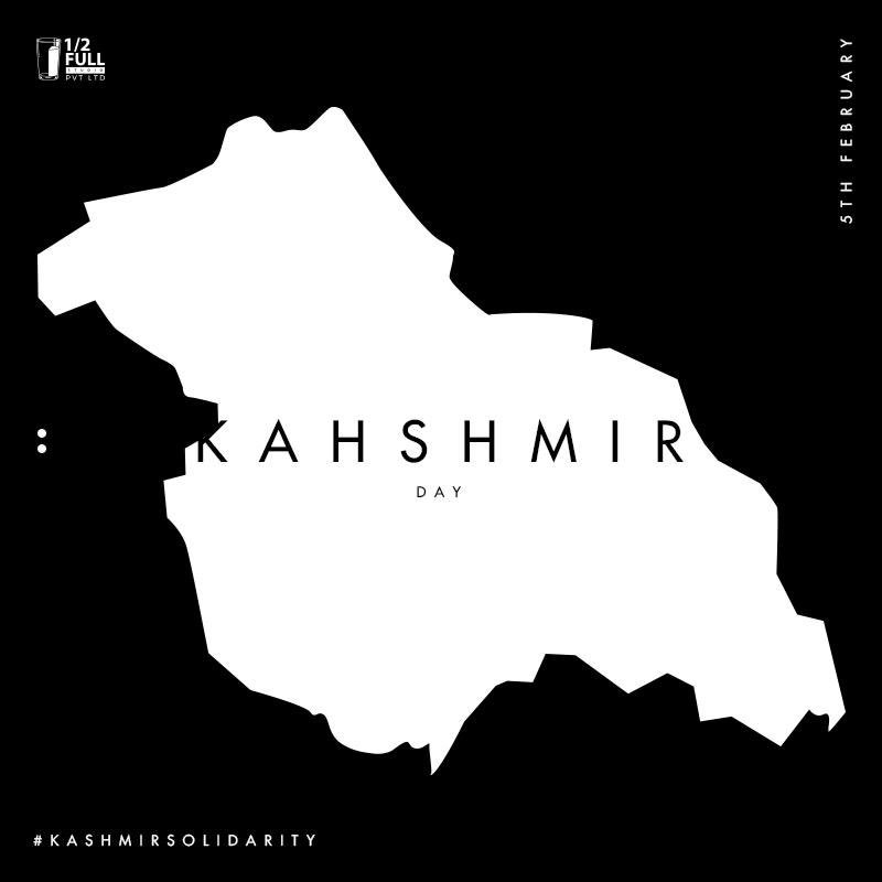 Standing in solidarity with Kashmir 🤝 #kashmirsolidarityday #struggleforfreedom #halffullstudio #onestopsolution 
For more info 
half-fullstudio.com