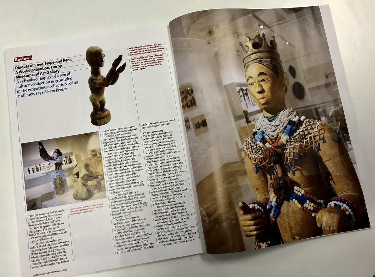 creativecore_uk's tweet image. Proud to see another of our recent projects @DMWorldCulture receive an outstanding #review in @MuseumsAssoc #MuseumsJournal. We're proud to have been involved co-designing &amp;amp; co-producing this gallery alongside an amazing group of volunteers, staff &amp;amp; the public. Well done to all!