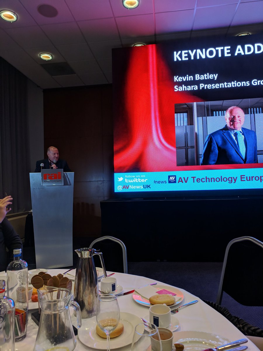 Tierney5555's tweet photo. Nice to be invited to the AV News awards breakfast at ISE in Amsterdam. Congratulations Kevin and Sahara! https://t.co/aU1M5NrRgk
