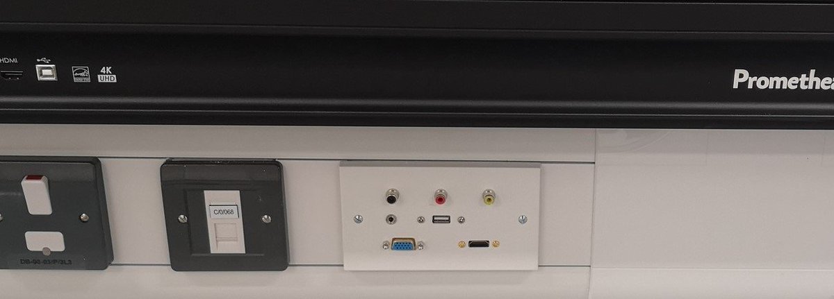 it_exact's tweet photo. Installed yesterday for a customer. A Promethean 75" Activpanel complete with a ConXeasy SB603 Soundbar and a Double AV Plate with HDMI/USB/VGA/Audio connections @sheffieldis @Rotherhamiss @ChesterfieldIs @SocialRT @ConXeasyUK https://t.co/kfHyhQInjC