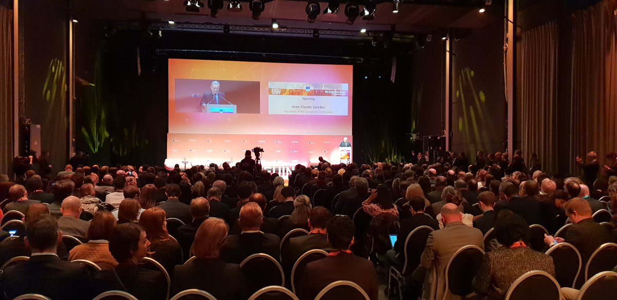 .@CerameUnie is at the #EUIndustryDay 's opening by President @JunckerEU taking stock of industry relevant actions taken under this mandate. 'Europe is still an Industrial Society' concludes the Commission's President.