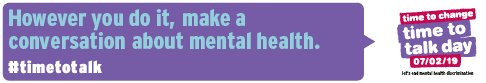 Its #TimetoTalk day on Thursday 😊
Whether its at home or at work start a conversation about mental health this week ❤️ 
#mentalhealth #mind #lookafteryourwellbeing