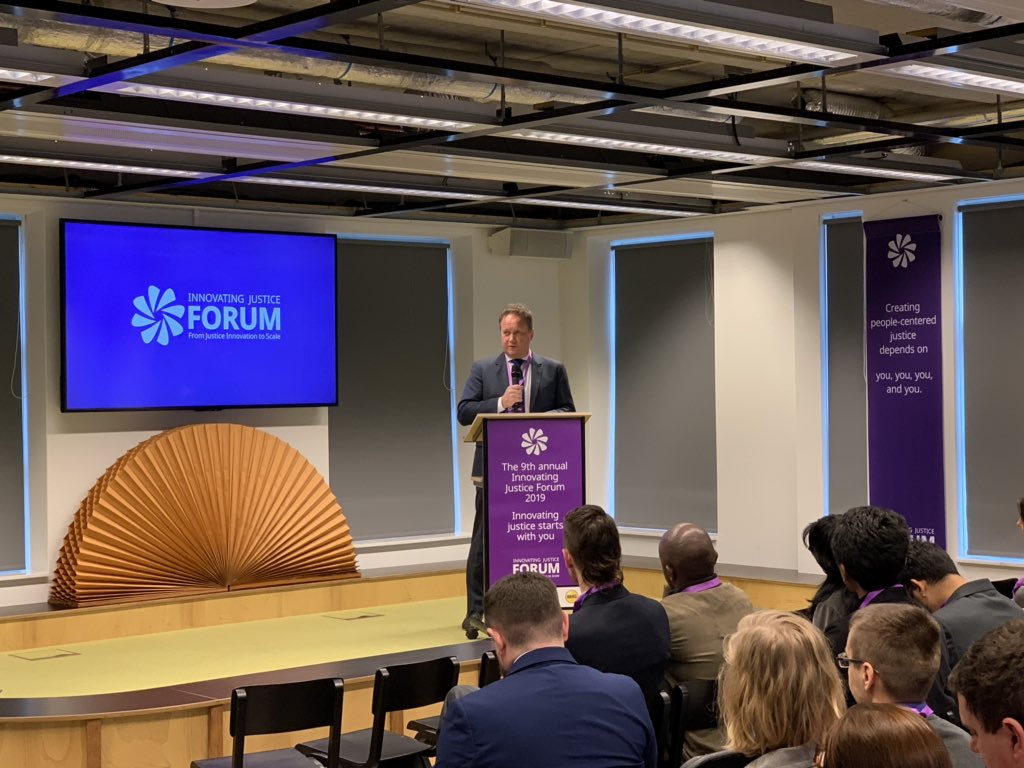 MaaikedeLangen's tweet photo. Happening now - HiiL Innovating Justice Forum Working Sessions. Kick-off by Wim Jansen of the City of The Hague, City of Peace and Justice. #JusticeHague19 #SDG16Plus https://t.co/cX9Q7tYnF4