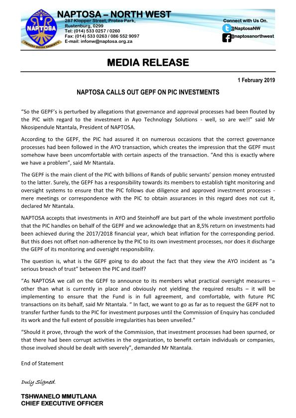 NAPTOSA - North West tweet media