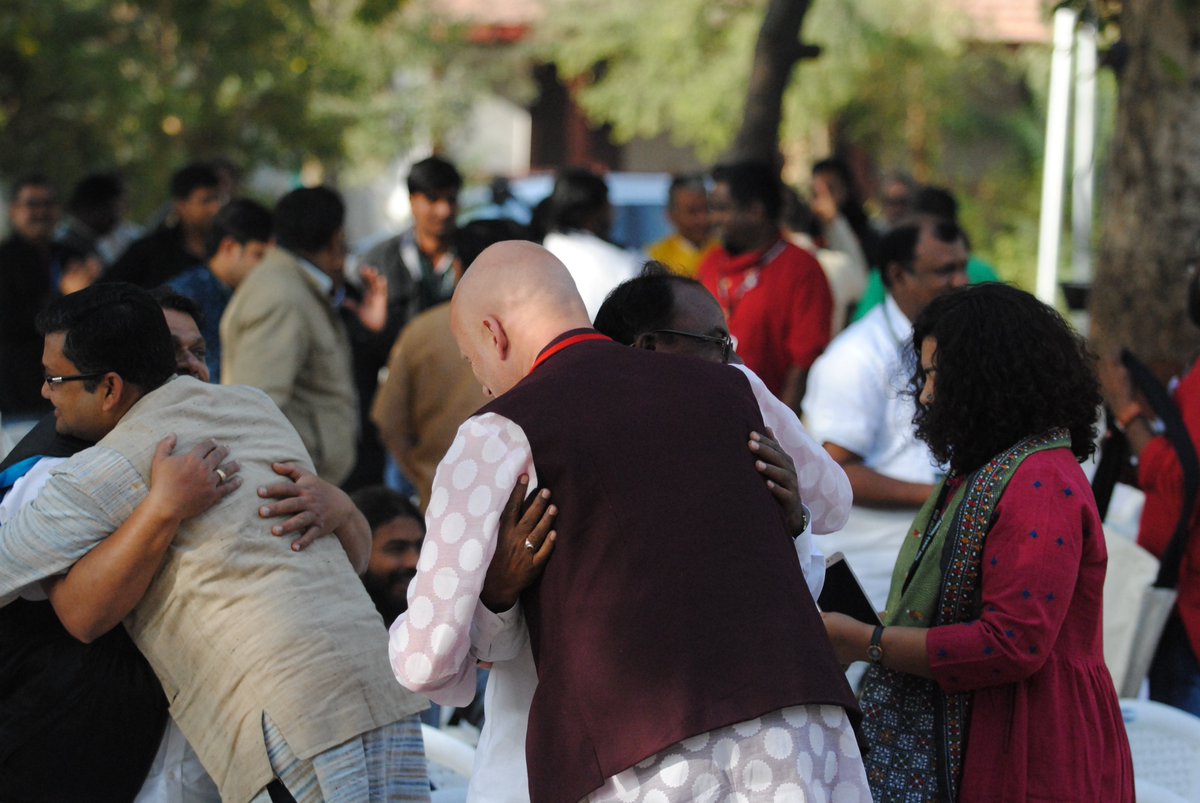 #GAP2019 started on the warmest note at the #GandhiAshram on Feb1.During the inaugural session, each participant hugged at least 5 people and welcomed his/her brother/sister sitting next to them. It was full of love,compassion and collaboration flowing through each one.#Ahmedabad