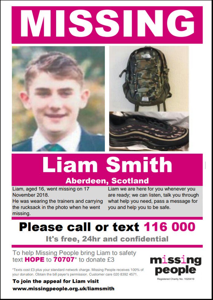 nowayjomo's tweet photo. #LiamSmith 16 Missing from #Aberdeen #Scotland #findliamsmith @FindLiamSmith https://t.co/3xYD2CsWGv
