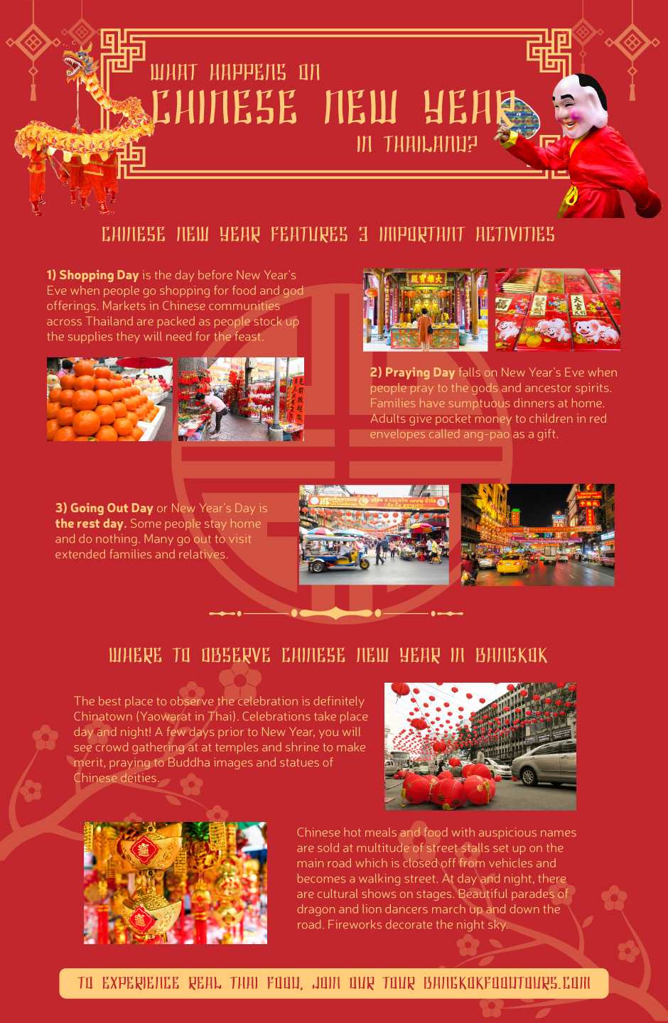 Thailand Food Tours on Twitter: 'HAPPY CHINESE NEW YEAR 2019 🏮🎉🎊 Check  out this info graphic and our blog👉👉https://t.co/BZOEnpAys0 for where to  see the celebration in Bangkok.💃🌇 We wish you prosperity and
