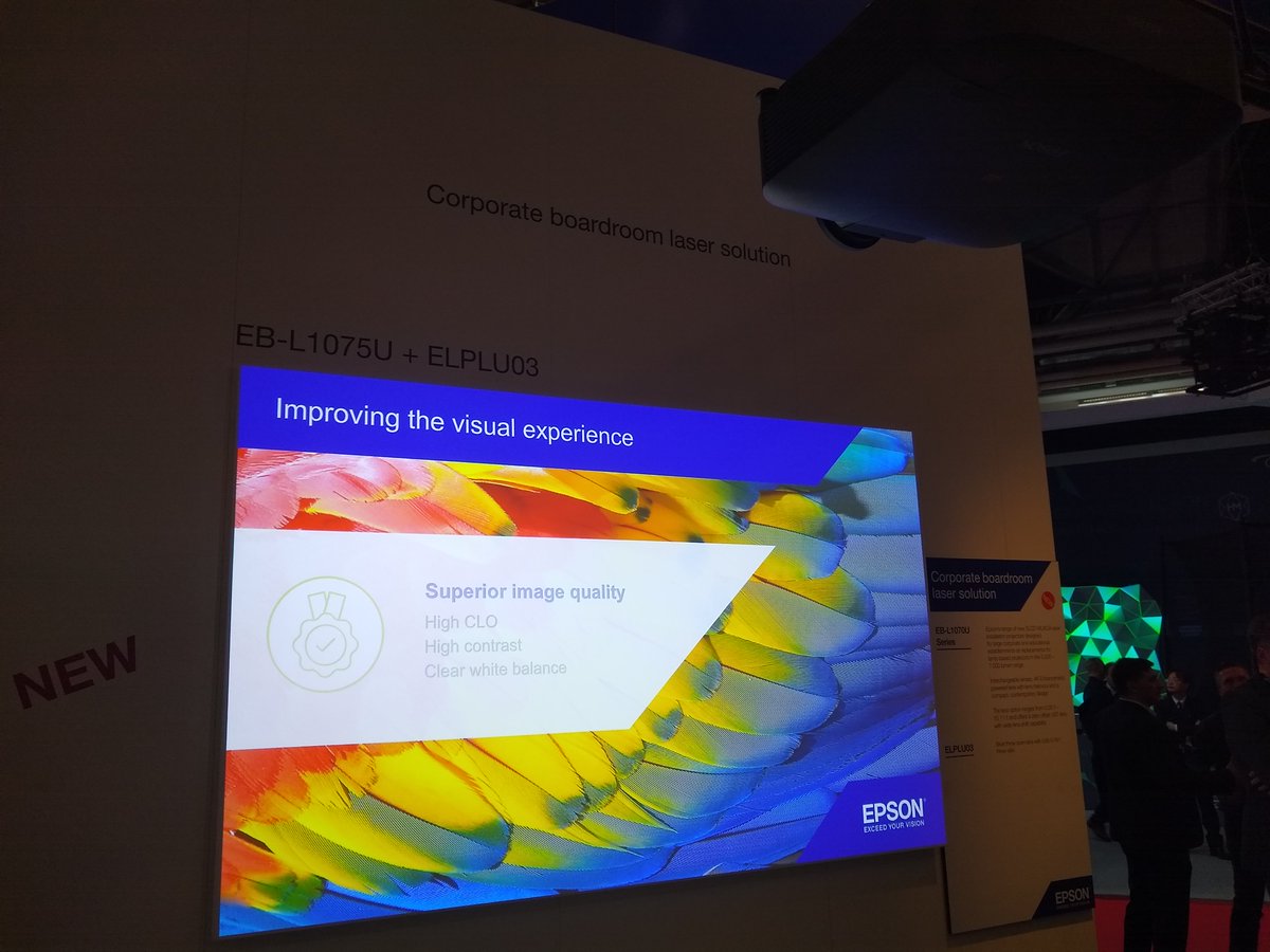 EPSON_fr's tweet image. Nous annonçons à l'@ISE_Show, notre nouvelle gamme de projecteurs d’installation compacts L10. 
Abordables et polyvalents, ils disposent de #4K d'amélioration et de lentilles interchangeables #EpsonISE19 #ISE2019
