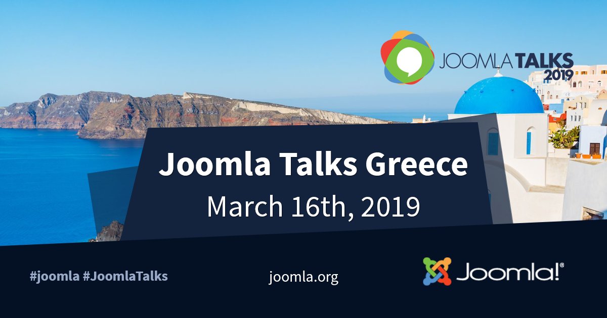 joomla's tweet photo. Joomla Talks Greece
March 16th, 2019 #joomla #education #Greece #cms 

https://t.co/4tYpD9mI8R https://t.co/qqTisPAZre