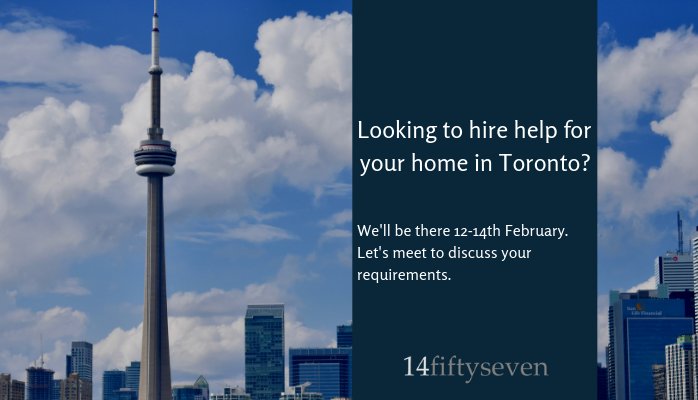 14fiftyseven's tweet photo. We'll be in #Toronto, #Canada next week as we assist our sister company @ProgTravelRec with the opening of its new office there. 

Considering hiring staff for your home or office?  Get in touch.

#Nanny #Butler #FamilyOffice #PrivateStaff #HouseholdStaffRecruitment  #Chef https://t.co/QxPqVKgISW