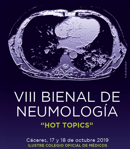 Ya está fraguada la VIII Bienal de Neumología "Hot Topics" que tendrá lugar el 17 y 18 de Octubre de este año en Cáceres y que organiza <a href="/ANCAcaceres/">ANCA</a>,<a href="/pulmoncitos/">Jaime Corral</a>. Más información en ancacaceres.es y ancacaceres.com