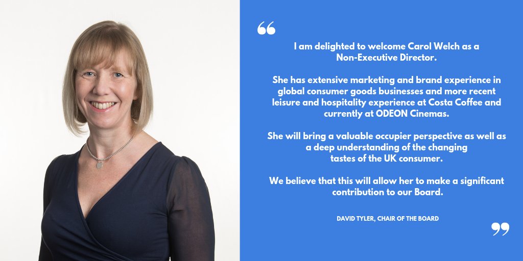 The Company announces the appointment of Carol Welch as a Non-Executive Director with effect from 1 March 2019.
https://www.hammerson.com/media/press-releases/appointment-of-carol-welch-as-a-non-executive-director/ …