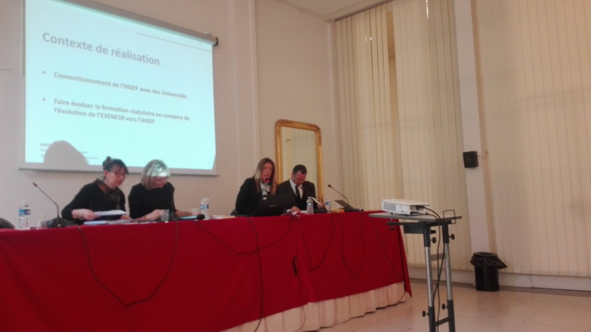 moiraud's tweet photo. Intervention de @MarieBregeon1 sur le lien entre l'@Ih2ef et la recherche #dafpe https://t.co/MCB5yANHkB