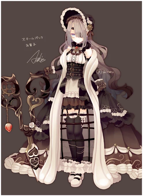 フォロワーさんから要素いただいてキャラデザしました～! #創作 